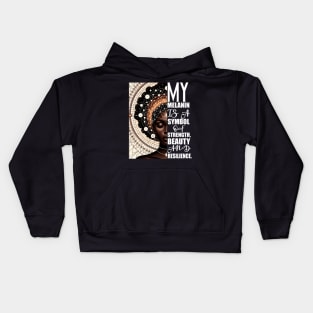 Melanin Afrocentric Affirmatrion Gift Kids Hoodie